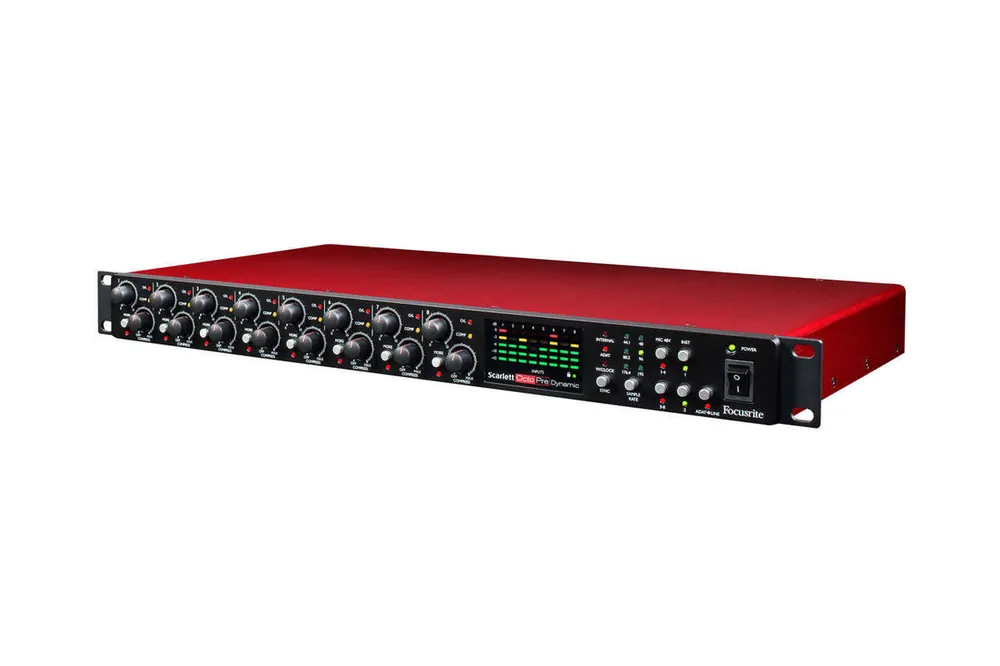 Certified Focusrite Scarlett OctoPre Dynamic Mic Pres with Compression and A/D D/A Conversion