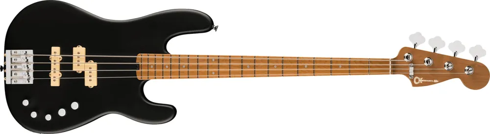 Certified Charvel - Pro-Mod San Dimas® Bass PJ IV -Caramelized Maple Fingerboard -Satin Black- 296-3068-568