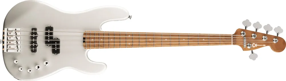 Charvel - Pro-Mod San Dimas® Bass PJ V - Caramelized Maple Fingerboard - Platinum Pearl 296-5068-576 Cheap