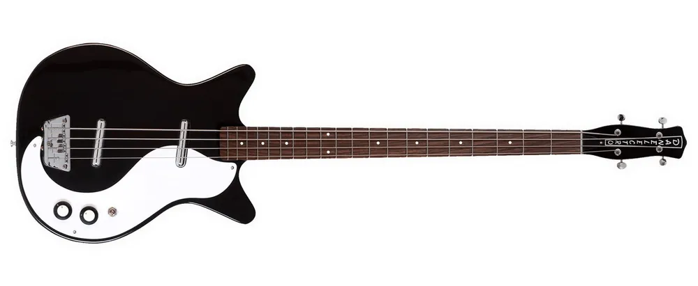 Warranty Included Danelectro - '59 DC Long Scale Bass Black Metalflake D59SS