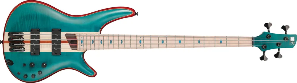 Warranty Included Ibanez - SR Premium 4str Electric Bass w/Bag- Caribbean Green Low Gloss - SR1420BCGL