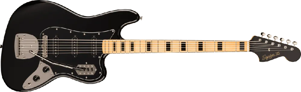 Squier - FSR Classic Vibe™ Bass VI - Maple Fingerboard - Black Pickguard - Matching Headstock - Black Big Sale