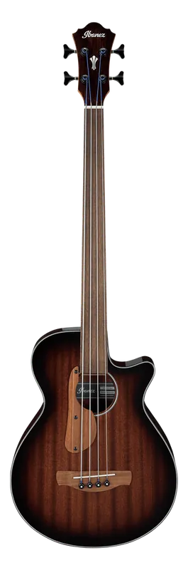 Fresh Stock Ibanez - AEGB24FE-MHS Acoustic Bass Guitar - Mahogany Sunburst High Gloss