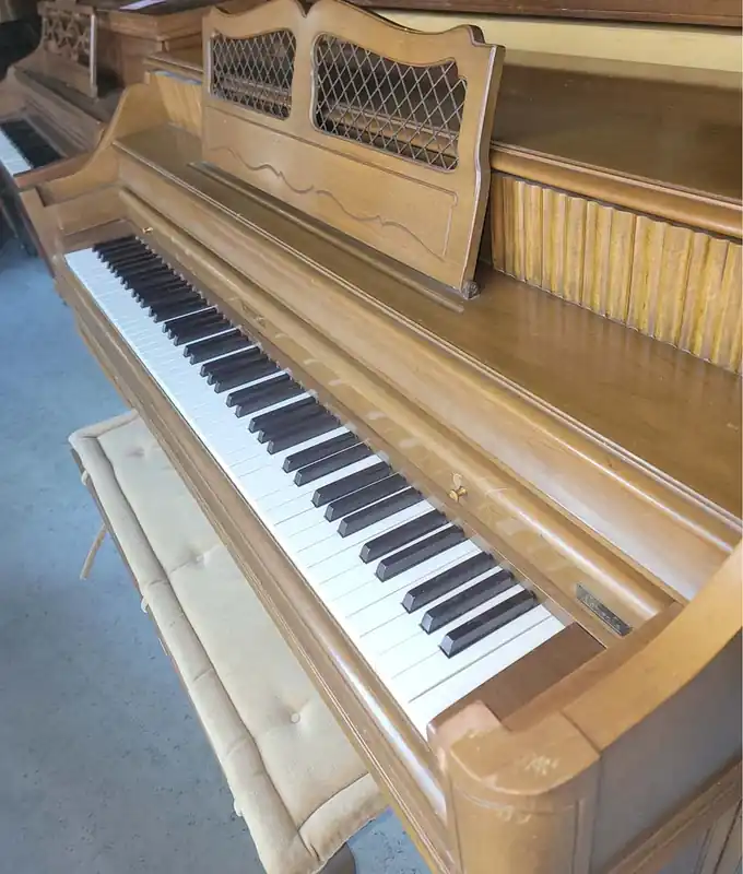 1959 Kimball Upright Piano | Walnut Satin | SN: 603837 | Used Top Rated