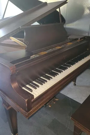 1963 Fischer NY Grand Piano | Polished Mahogany | SN: 158008 | Used Hot Deal