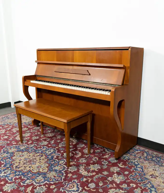 Zimmerman 43″ GZS Upright Piano| Oak | SN: 175588 | Used Buy Direct