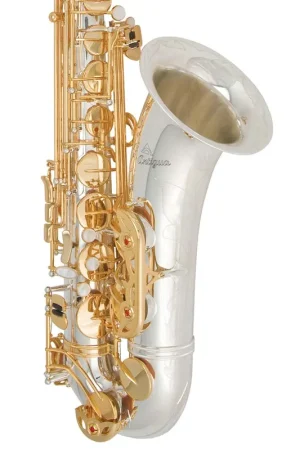 Antigua Winds TS4240 PowerBell Bb Pro Tenor Saxophone- Silver Plated w/ Gold Keys Special Offer