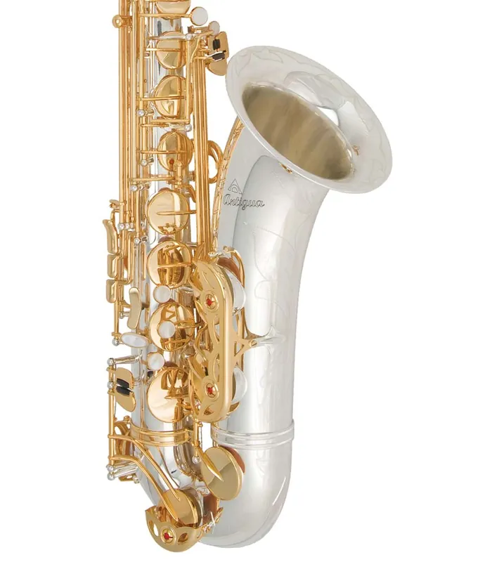 Antigua Winds TS4240 PowerBell Bb Pro Tenor Saxophone- Silver Plated w/ Gold Keys Special Offer