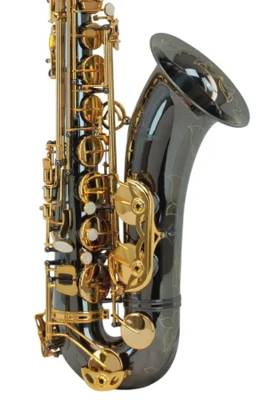 Discount Antigua Winds TS4240 PowerBell Bb Pro Tenor Saxophone - Black Nickel w/ Gold Keys