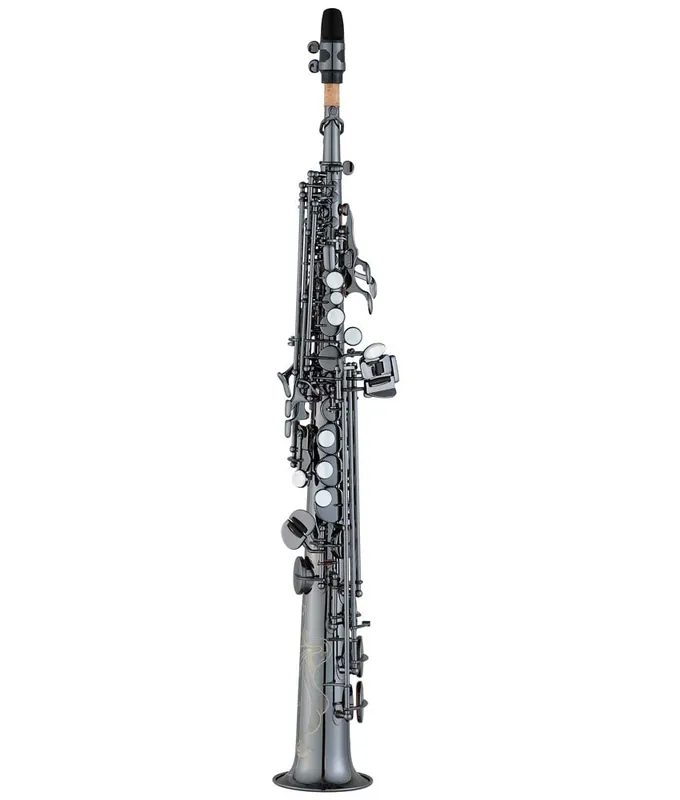 Top Pick Antigua Winds SS4290 PowerBell Pro Bb Soprano Saxophone - Black Nickel
