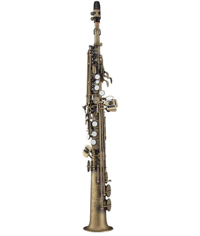 Hot Picks Antigua Winds SS4290 PowerBell Pro Bb Soprano Saxophone - Antique Finish