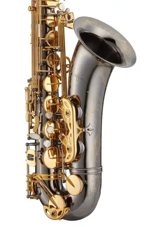 Antigua Winds TS4248 PowerBell Bb Tenor Saxophone - Black Nickel, Gold Plated Keys Budget