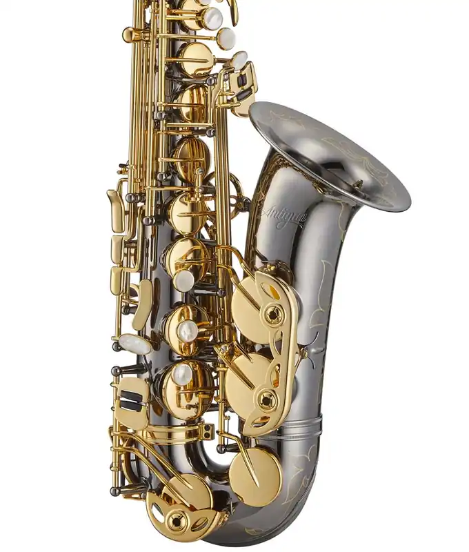 Antigua Winds AS4248BG PowerBell Professional Alto Saxophone - Black Nickel w/ Gold Keys Deal