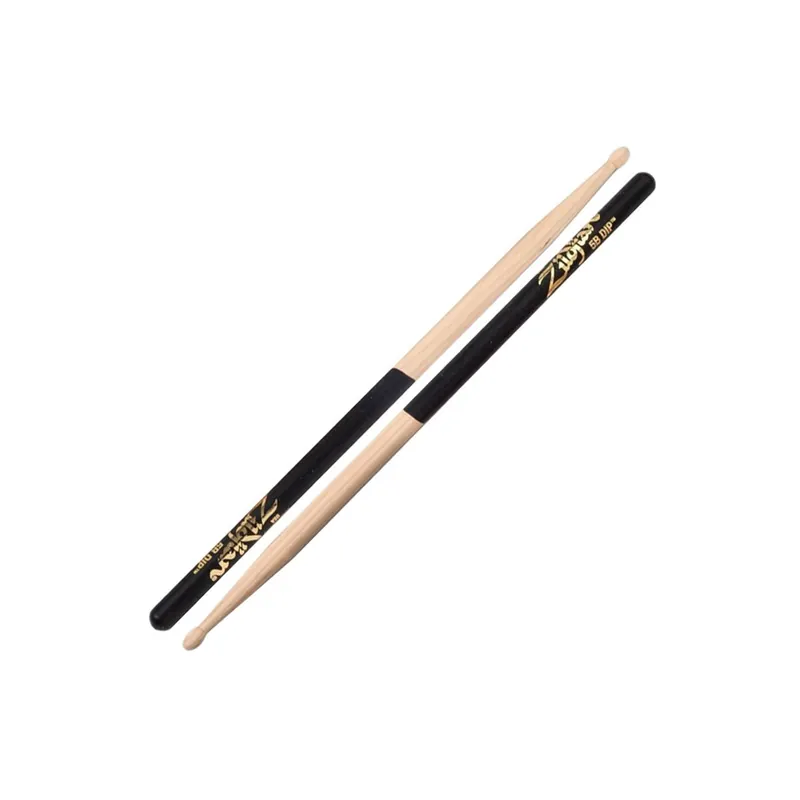 Warranty Included Zildjian 5B Black Dipped Wooden Drumsticks