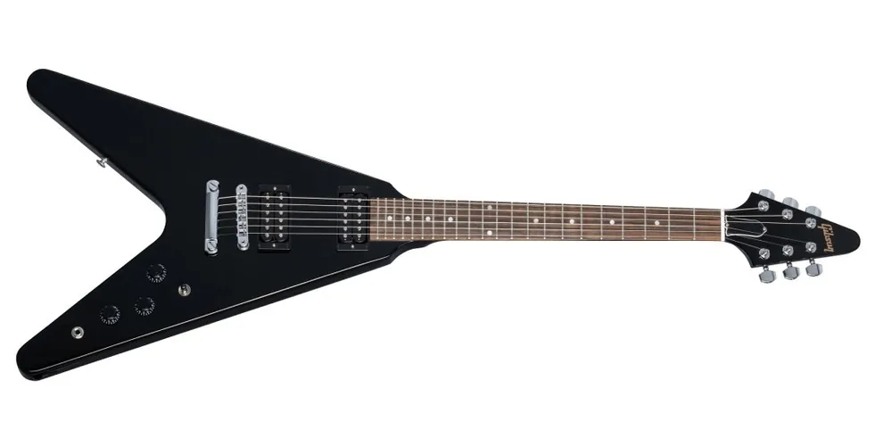 Special Discount Gibson - 80s Flying V - Ebony - DSVE00EBCH