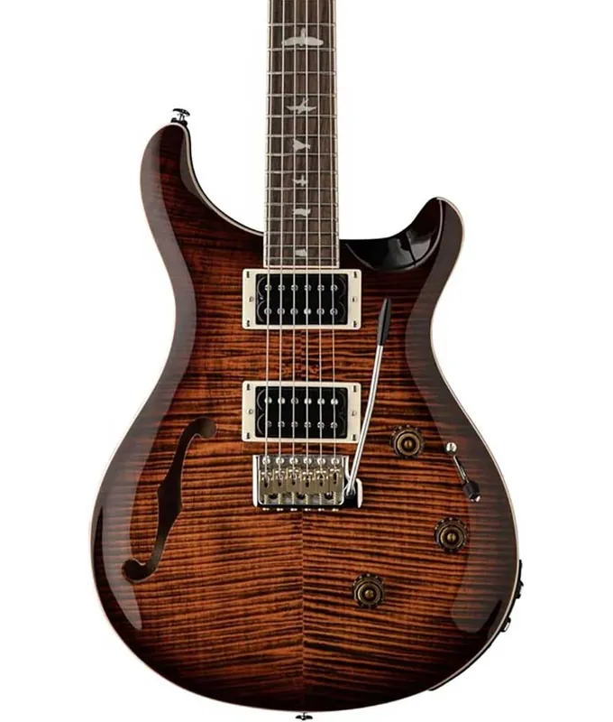 PRS SE Custom 24 Semi-Hollow Piezo Electric Guitar - Orange Tiger Smokeburst Get Yours