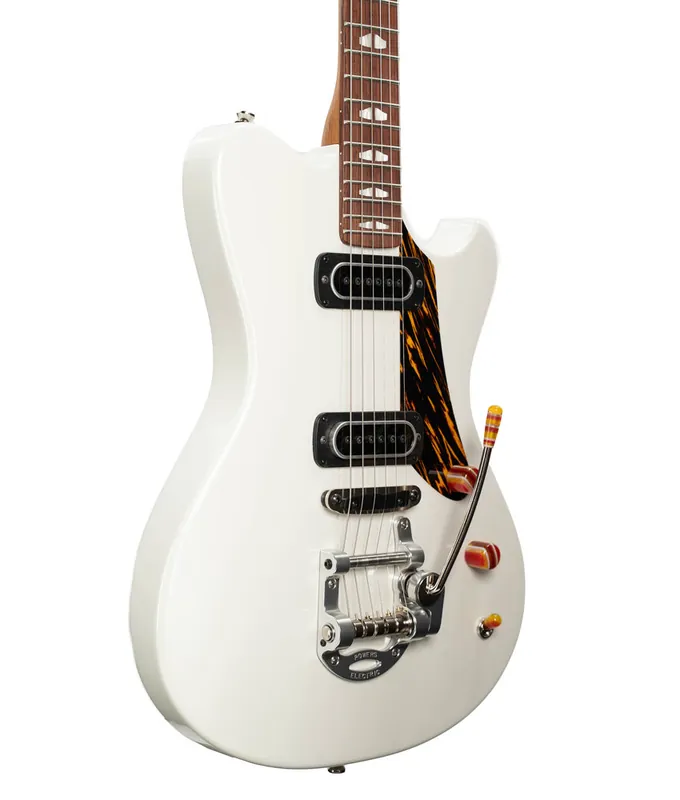 Budget Powers Electric A-Type PF42 w/ CamTail Electric Guitar - Pearl White | New