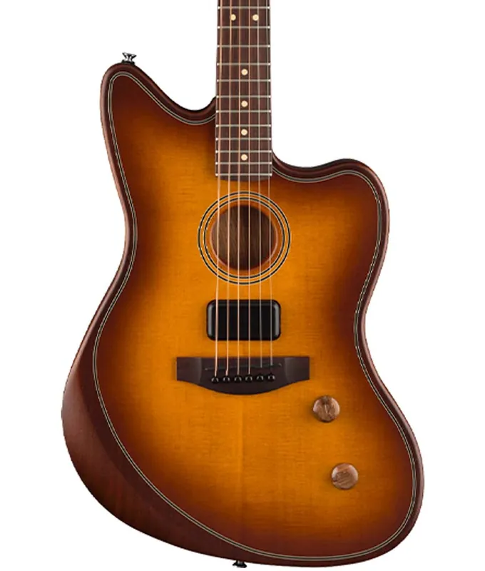 Authentic Fender Acoustasonic Standard Jazzmaster Electric Guitar - Honey Burst