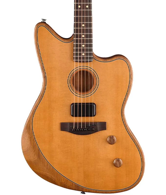 Exclusive Fender Acoustasonic Standard Jazzmaster Electric Guitar - Aged Natural