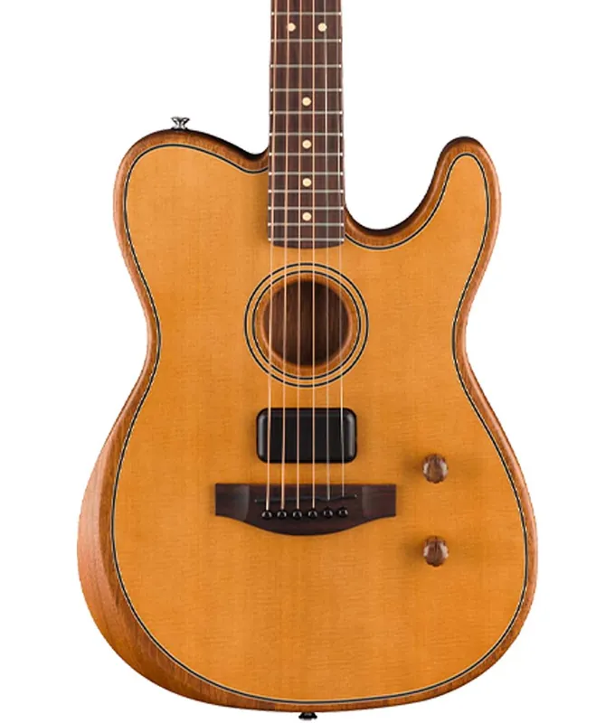 Fender Acoustasonic Standard Telecaster Electric Guitar - Aged Natural Limited Time