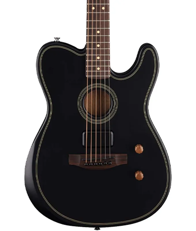 Fender Acoustasonic Standard Telecaster Electric Guitar - Black Limited Offer