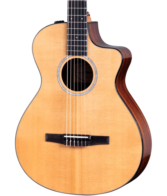 Taylor 212ce-N Plus Nylon-String Grand Concert Spruce/Rosewood Classical Guitar One Day Deal