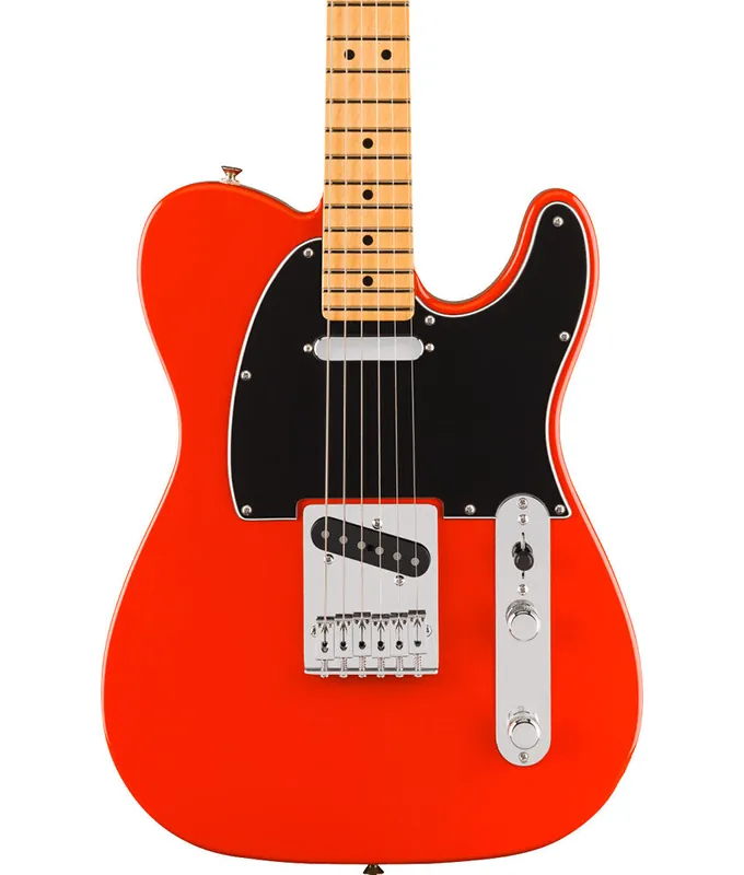 Crafted Fender Player II Telecaster Electric Guitar, Maple Fingerboard - Coral Red