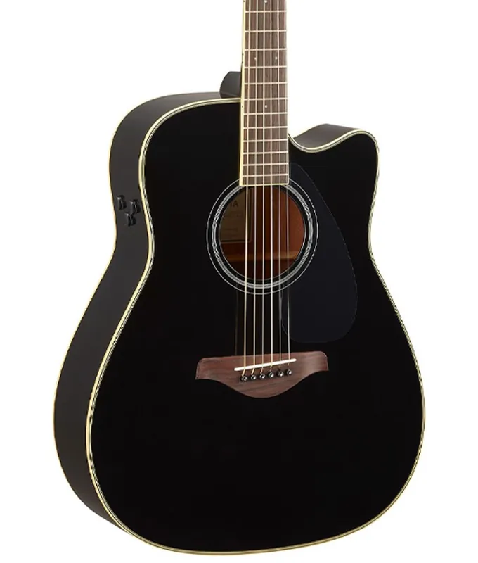 Clearance Yamaha FGC-TA FG Cutaway TransAcoustic Acoustic-Electric Guitar - Black