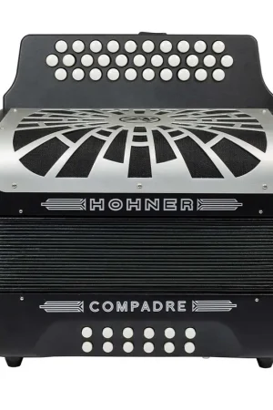 Buy Online Hohner Compadre FbBbEb Black Accordion w/ Gig Bag