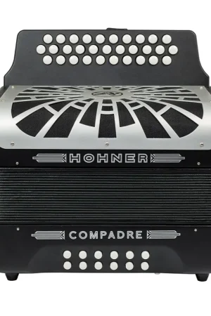 Warranty Included Hohner COGB Compadre GCF Black Accordion w/ Gig Bag