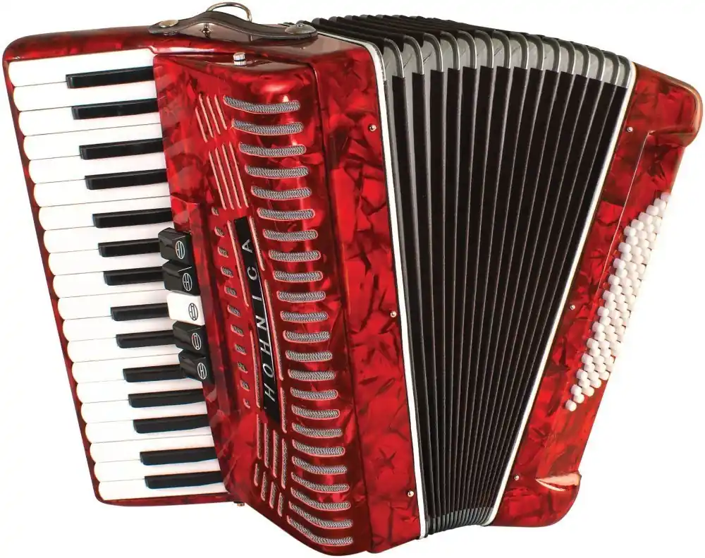 Certified Hohner Hohnica 72 Bass Piano Accordion - RED | New