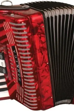 Hohner Hohnica 1304 48 Bass Student Piano Accordion - Red Weekend Sale
