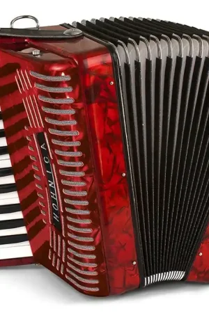 Hohner Hohnica 1303 12 Bass Student Piano Accordion - Red In Demand