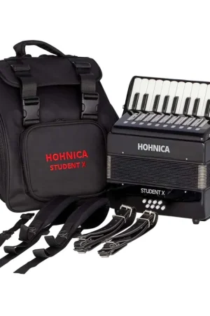 Hohnica Student X 22 Treble/8 Bass Piano Accordion - Black Buy Today