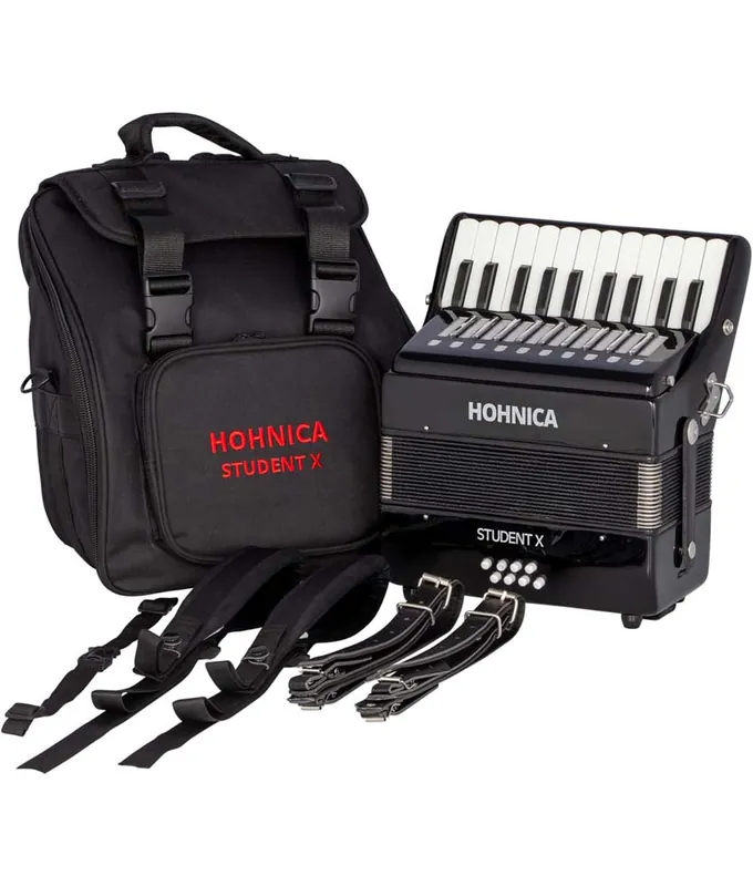 Hohnica Student X 22 Treble/8 Bass Piano Accordion - Black Buy Today