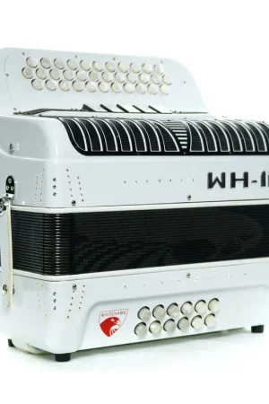 Limited Edition Hohner Anacleto WH-II White Hawk II 5-Switch EAD Accordion - Matte White
