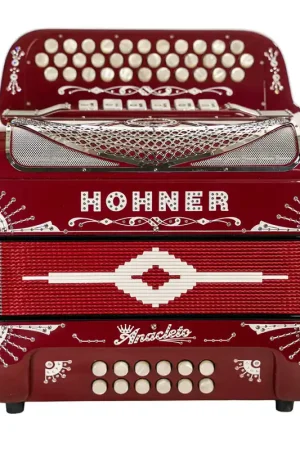 Hohner Norteno Two Tone FBE/EAD Compact Accordion - Red Markdown