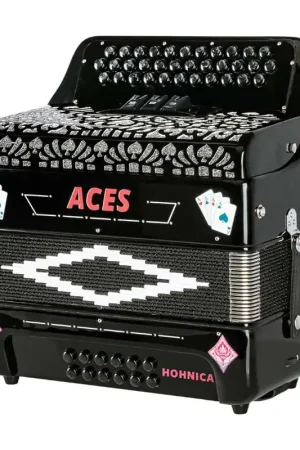 Hohnica Aces II EAD 3 Register Accordion - Black Authentic