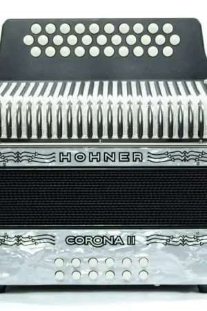 Clearance Hohner Corona II 3500GW GCF Button Accordion - White