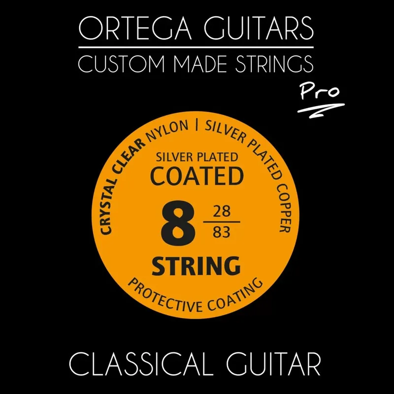 Final Sale Ortega - 8-String Classical Guitar Pro String Set Normal Tension - NYP8