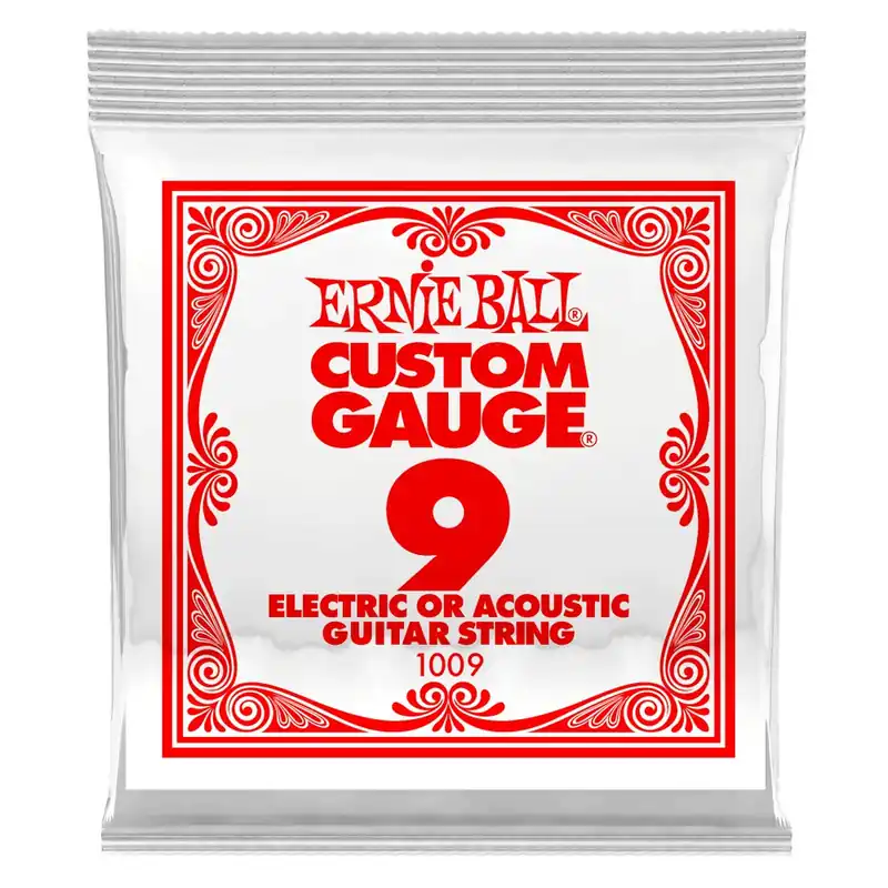 Trending Ernie Ball - .009 Plain Steel Electric or Acoustic Guitar Strings P01009