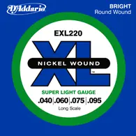 D'Addario - EXL220 40-95 Nickel Wound Super Light Long Scale Buy Direct