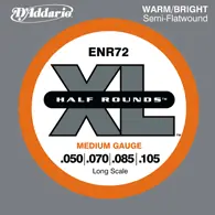 Warranty Included D'Addario - ENR72 Half Rounds 50-105- Long Scale