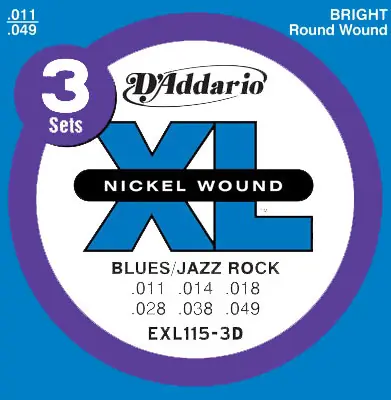 Order Now D'Addario - EXL115-3D .11 - .49 3 pack