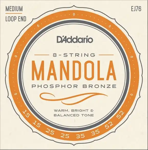 D'Addario - EJ76 Phosphor Bronze Medium 15-52 8-String Mandola Price Cut