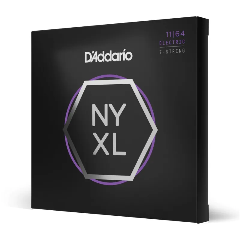 D'Addario - NYXL1164 Nickel Wound 7-String Electric Guitar Strings - Medium - 11-64 Express Delivery