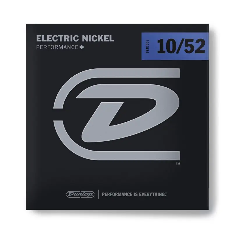 Dunlop - Nickel Plated Steel Electric Strings - .010-.052 - Med Top / Heavy Bottom - DEN1052 Brand New