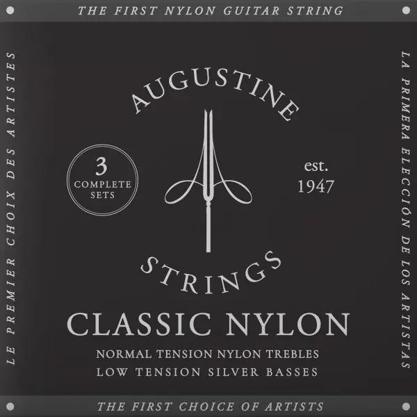 Augustine - CLASSIC/BLACK - LOW TENSION (3-Pack) - 3XABK-S Instant Buy