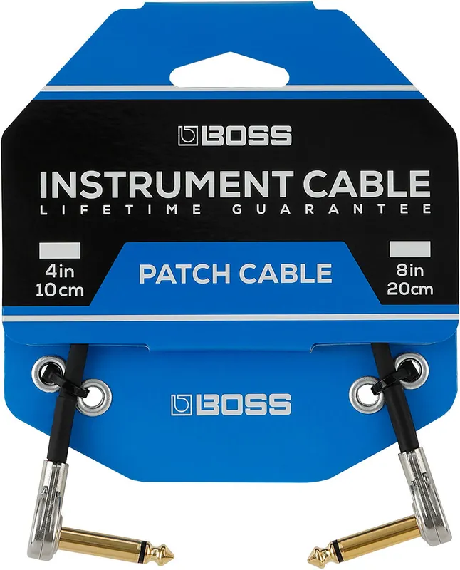 Shop Now Boss - BPC-4 Patch Cable 4" Right-Angle 1/4-Inch Pancake Connectors