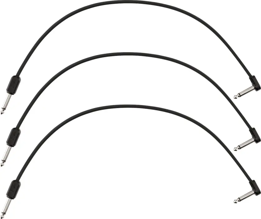 Fender - Blockchain 16" Patch Cable -3-pack -Straight/Angled 099-0825-013 Worldwide Shipping